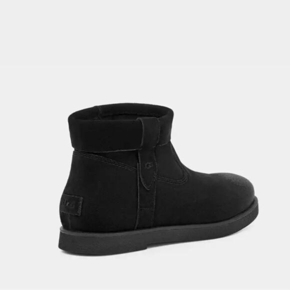 UGG Josefene Cuff Women's Suede Ankle Zip Boots in Black - Picture 2 of 15